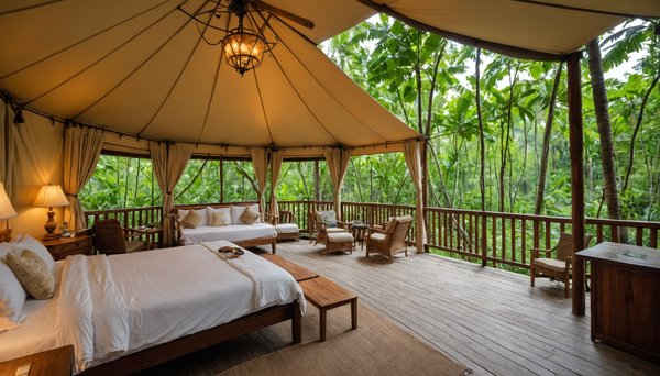 Comparatif des hébergements : du luxe en tente aux bungalows équipés